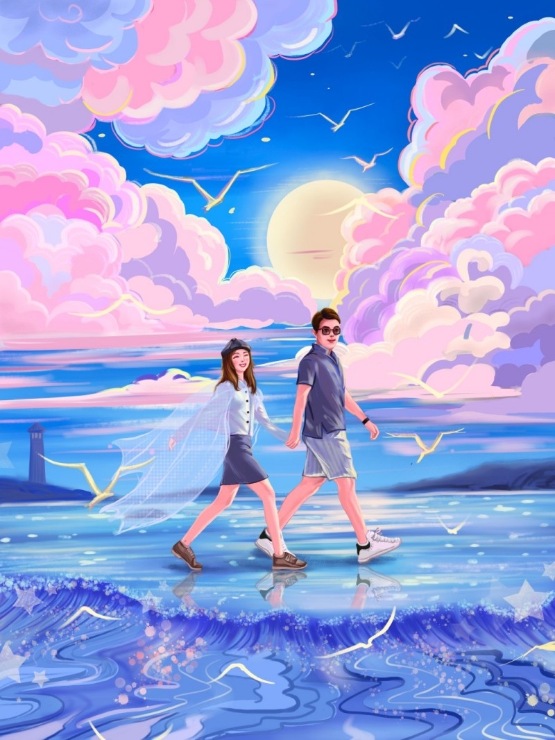 情人节情侣插画 (75)