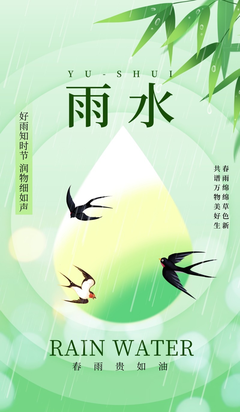 雨水节气海报 (27)