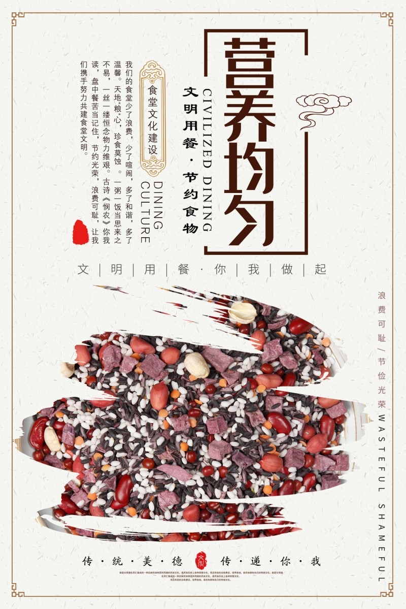 食堂文化标语宣传挂画套图 (87)