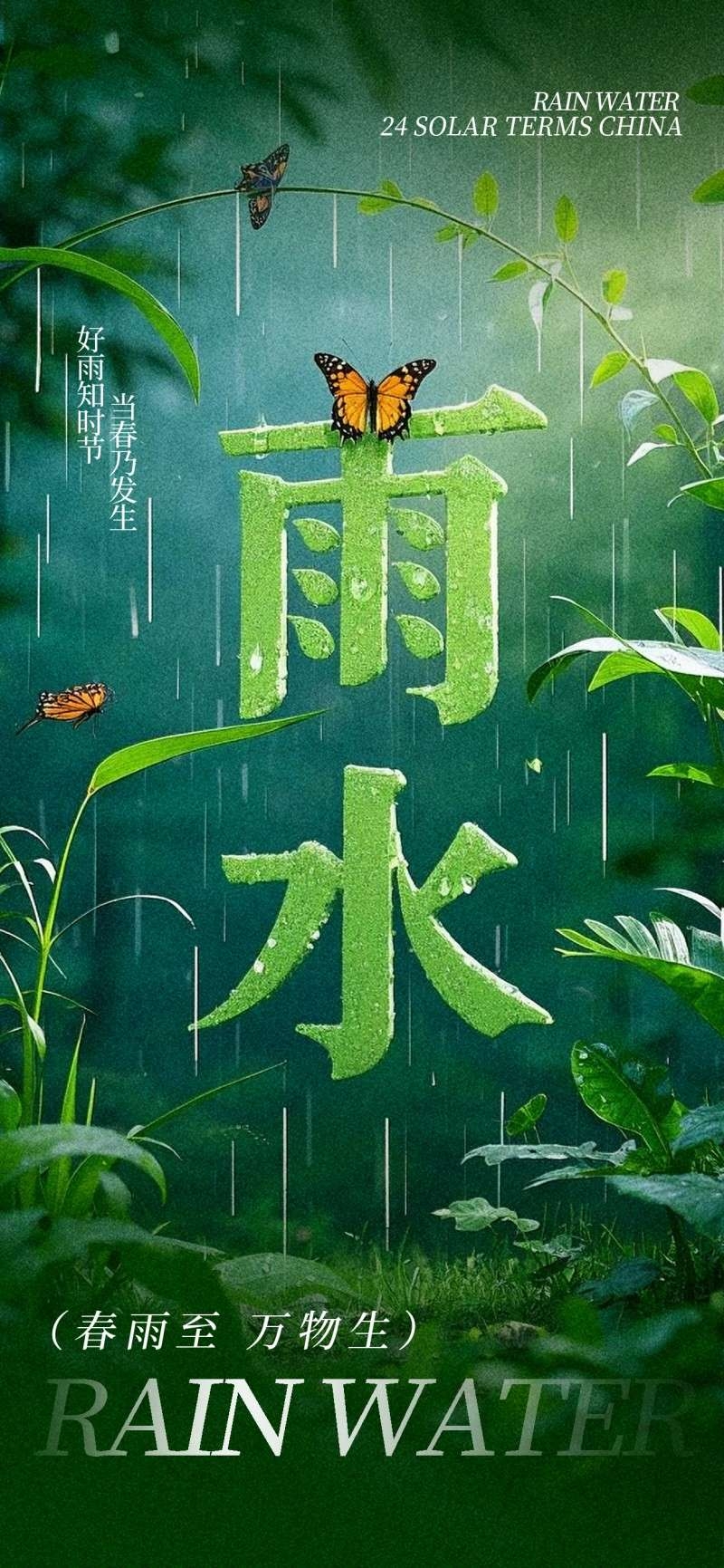 雨水节气海报 (26)