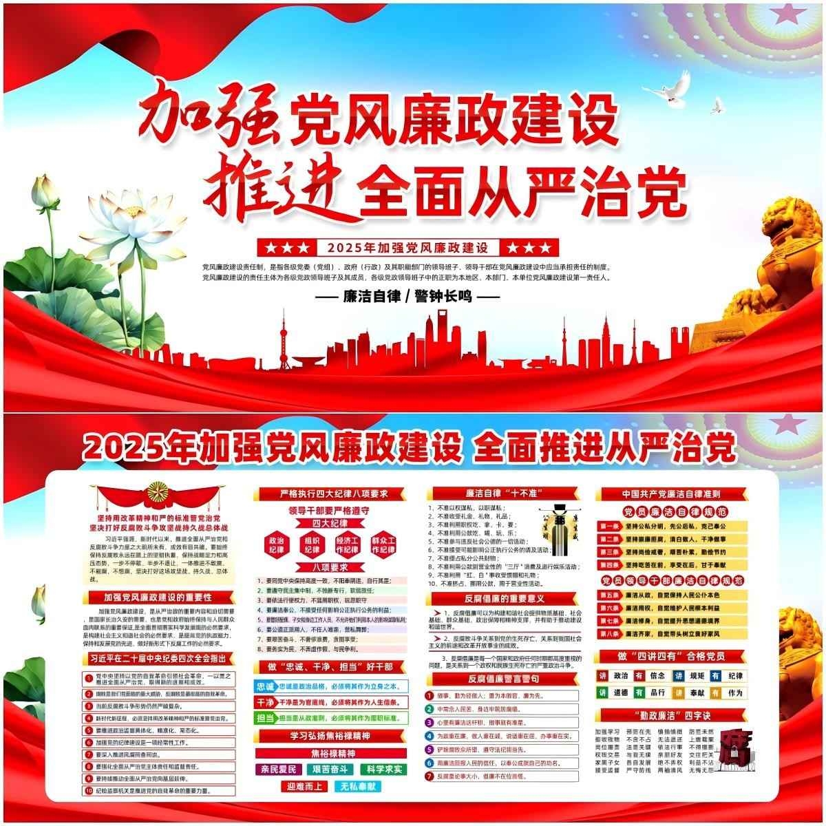 2025年加强党风廉政建设展板 (1)