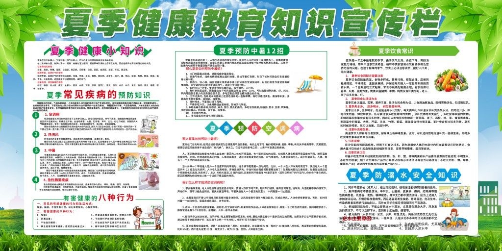夏季健康教育宣传栏展板 (5)