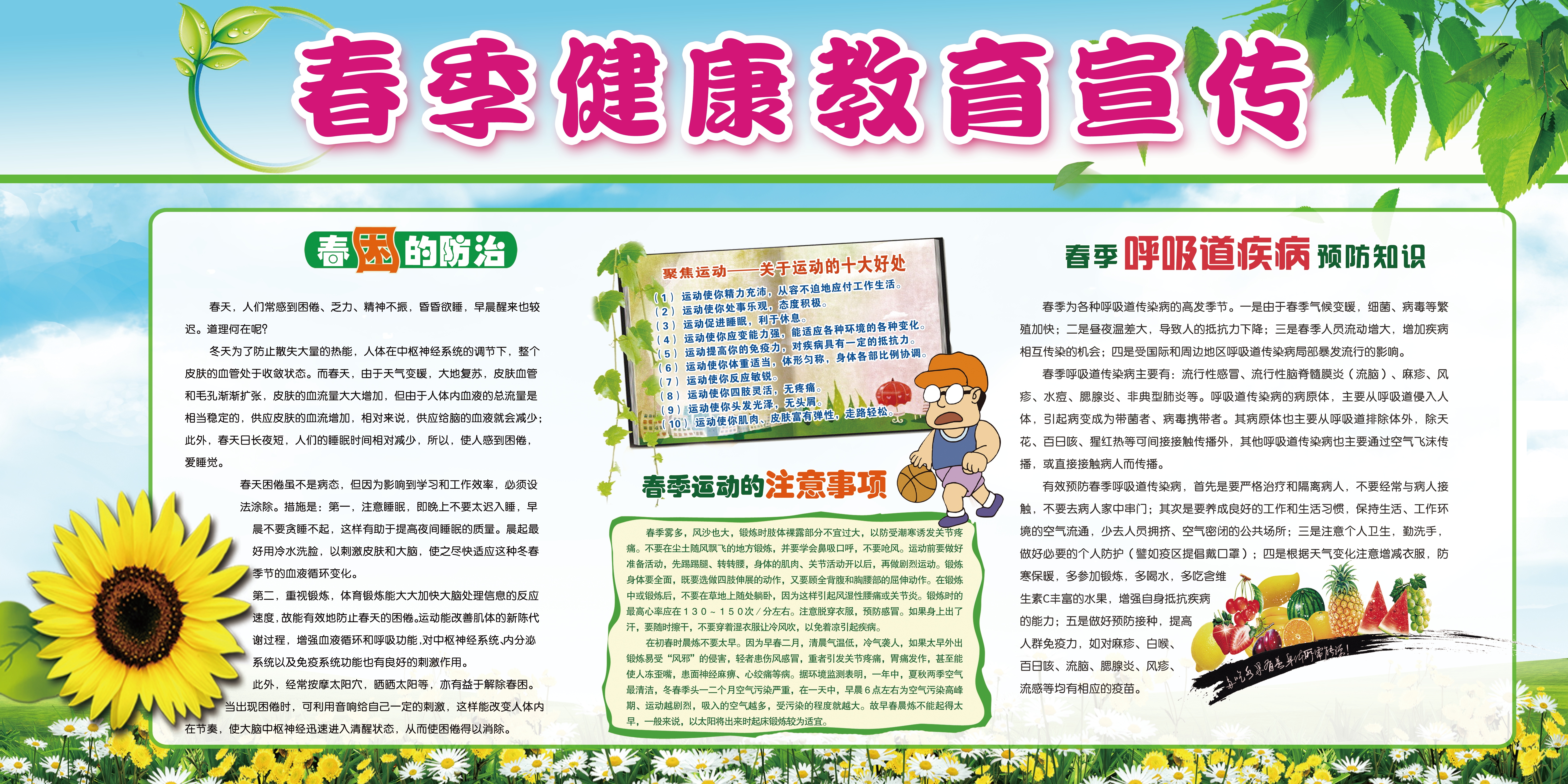 春季健康教育知识宣传栏 (1)