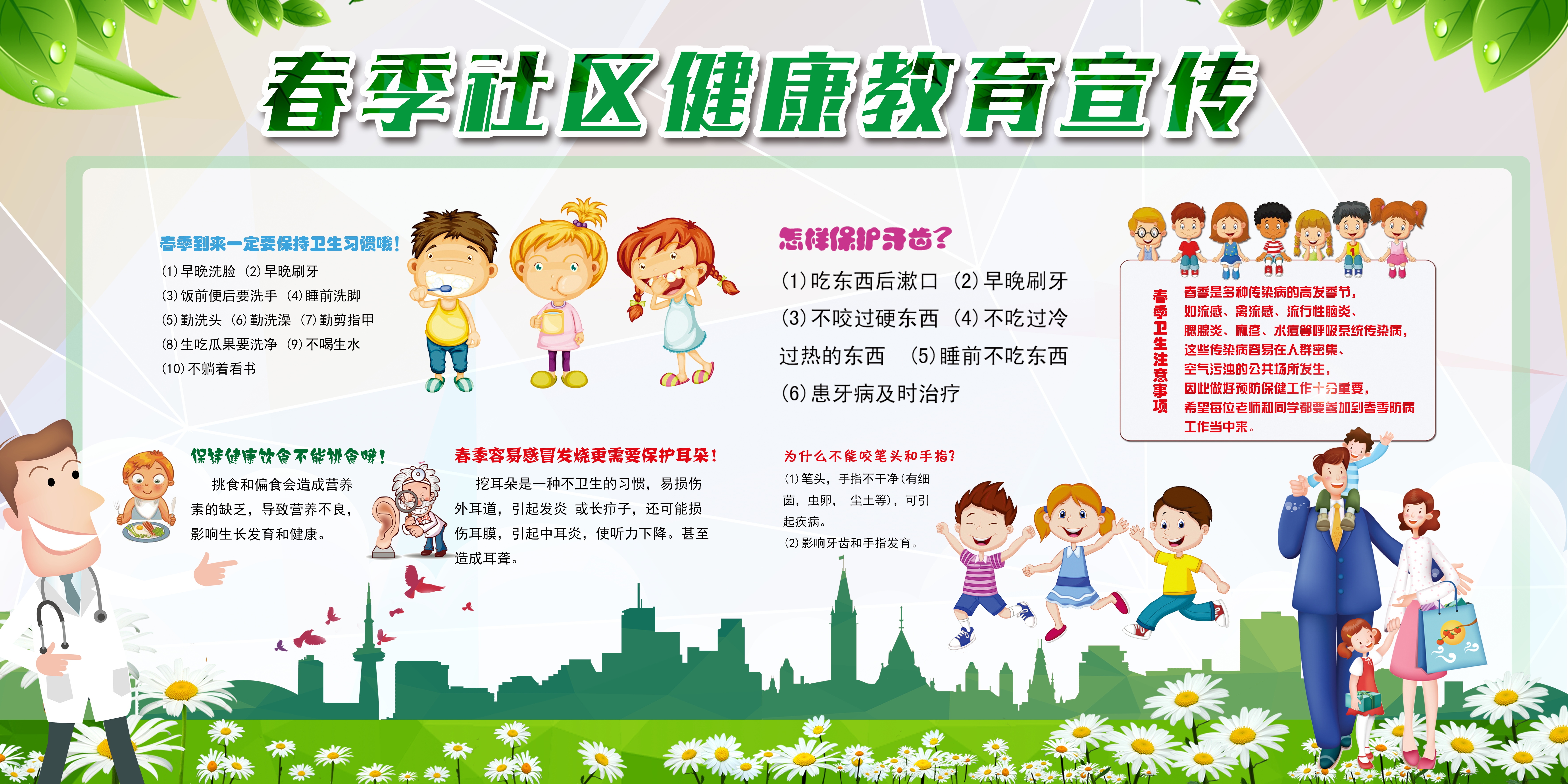 春季健康教育知识宣传栏 (2)