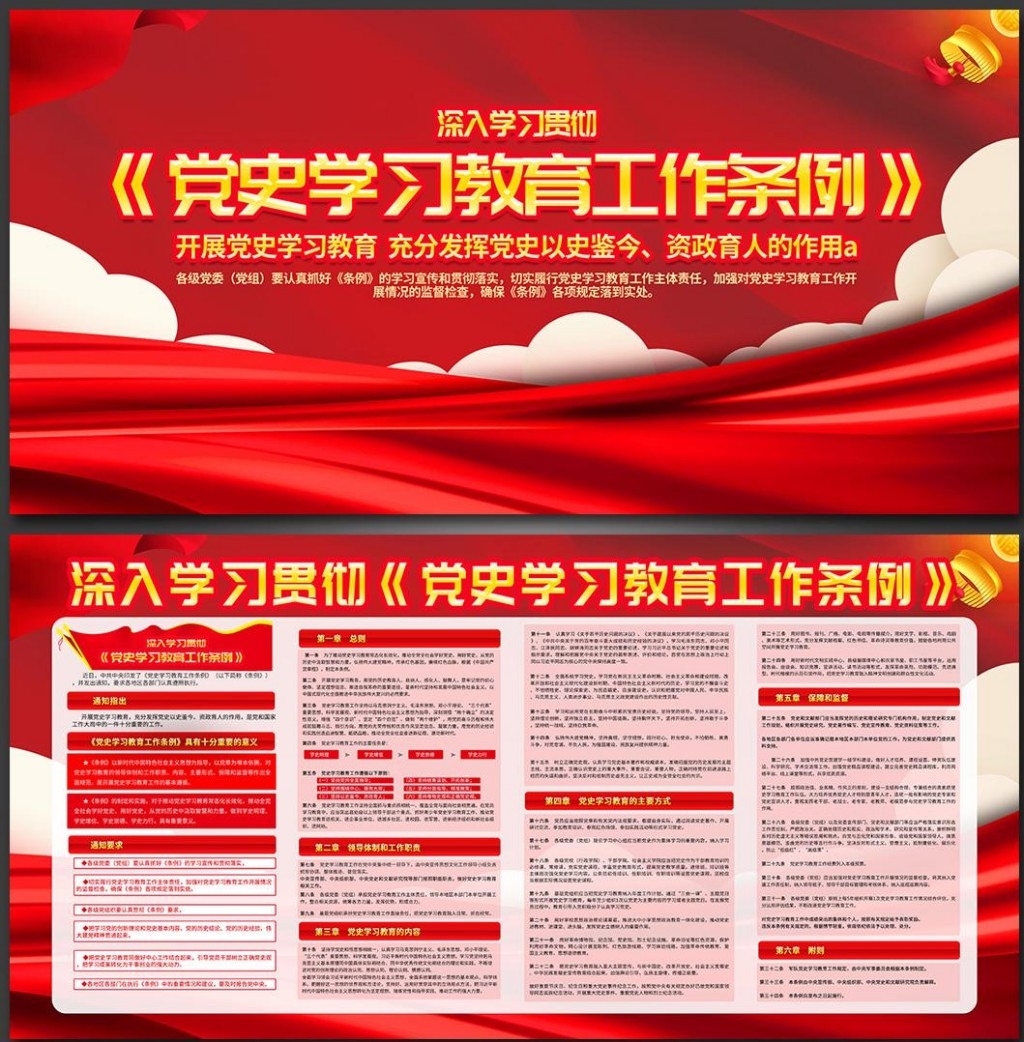 党史学习教育工作条例展板 (1)