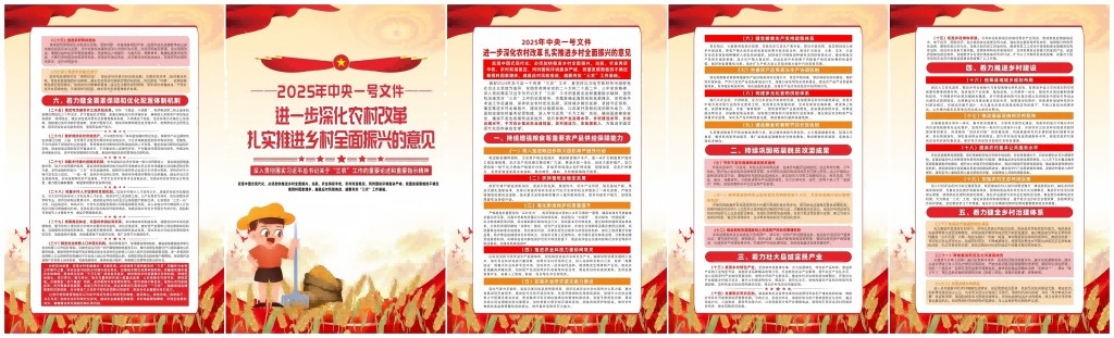 2025年一号文件套图海报挂画素材