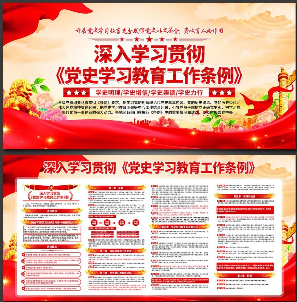 党史学习教育工作条例展板 (8)