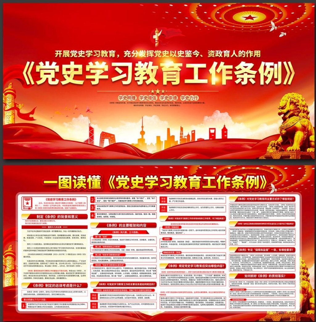 党史学习教育工作条例展板 (3)