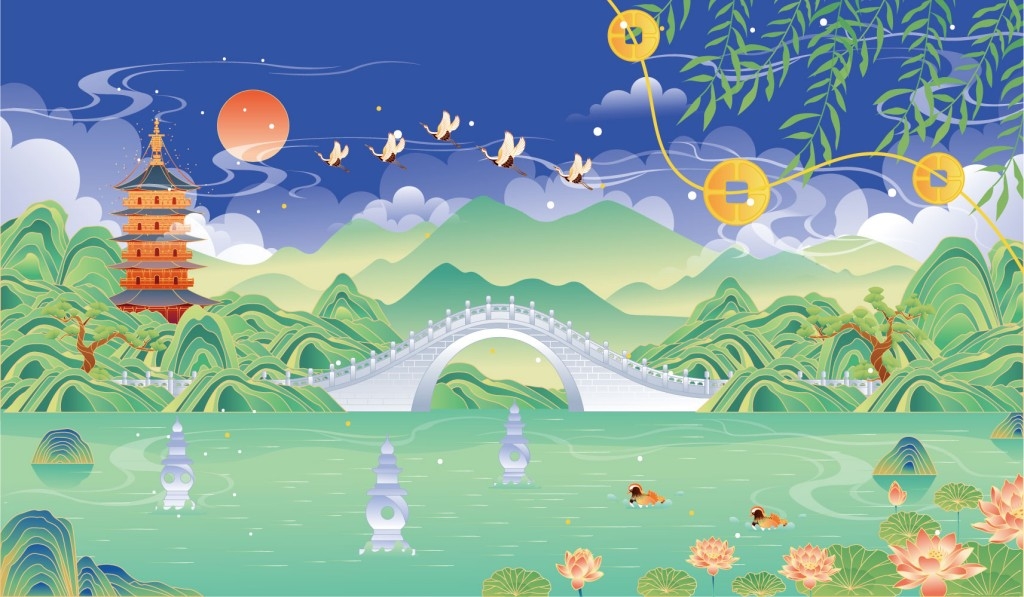 国潮城市地标展板海报 (1)