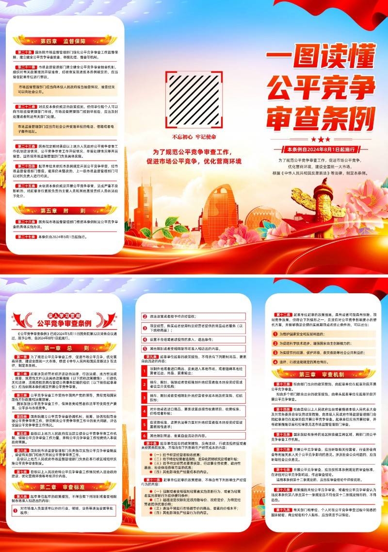 公平竞争审查条例三折页