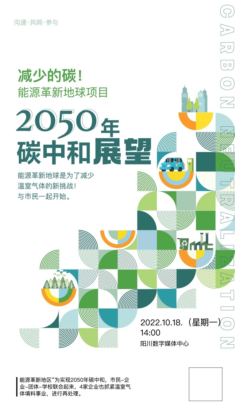 公益碳中和环保主题宣传海报
