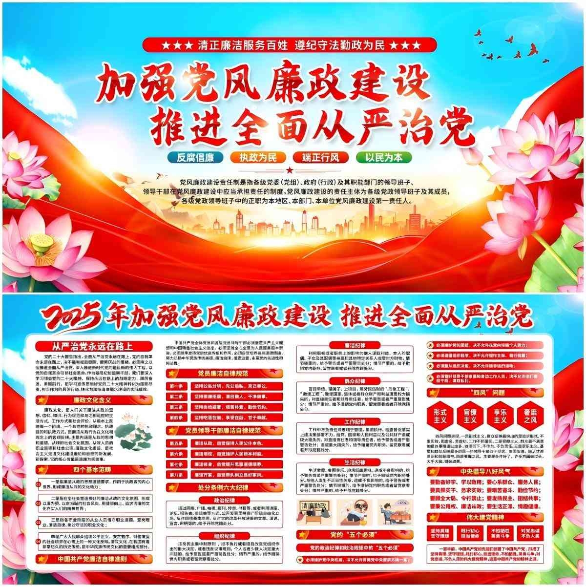 2025年加强党风廉政建设展板 (6)