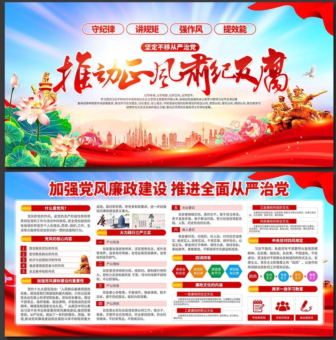 党风廉政廉洁建设展板宣传栏 (12)