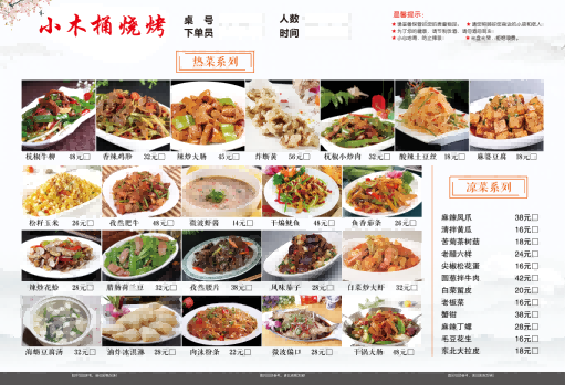 餐饮美食撸串炸串烤肉烧烤菜单菜谱价目表价格表 (2)