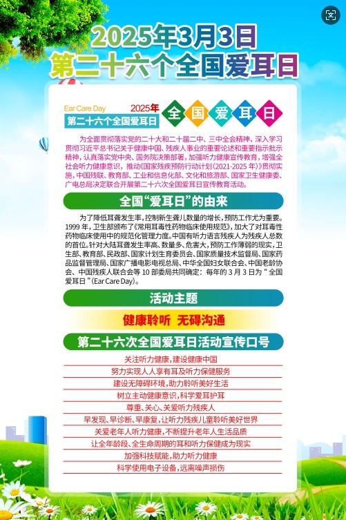 2025年第二十六个全国爱耳日宣传海报 (2)