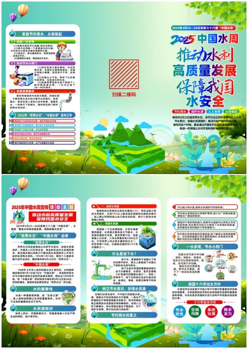 2025年中国水周宣传三折页