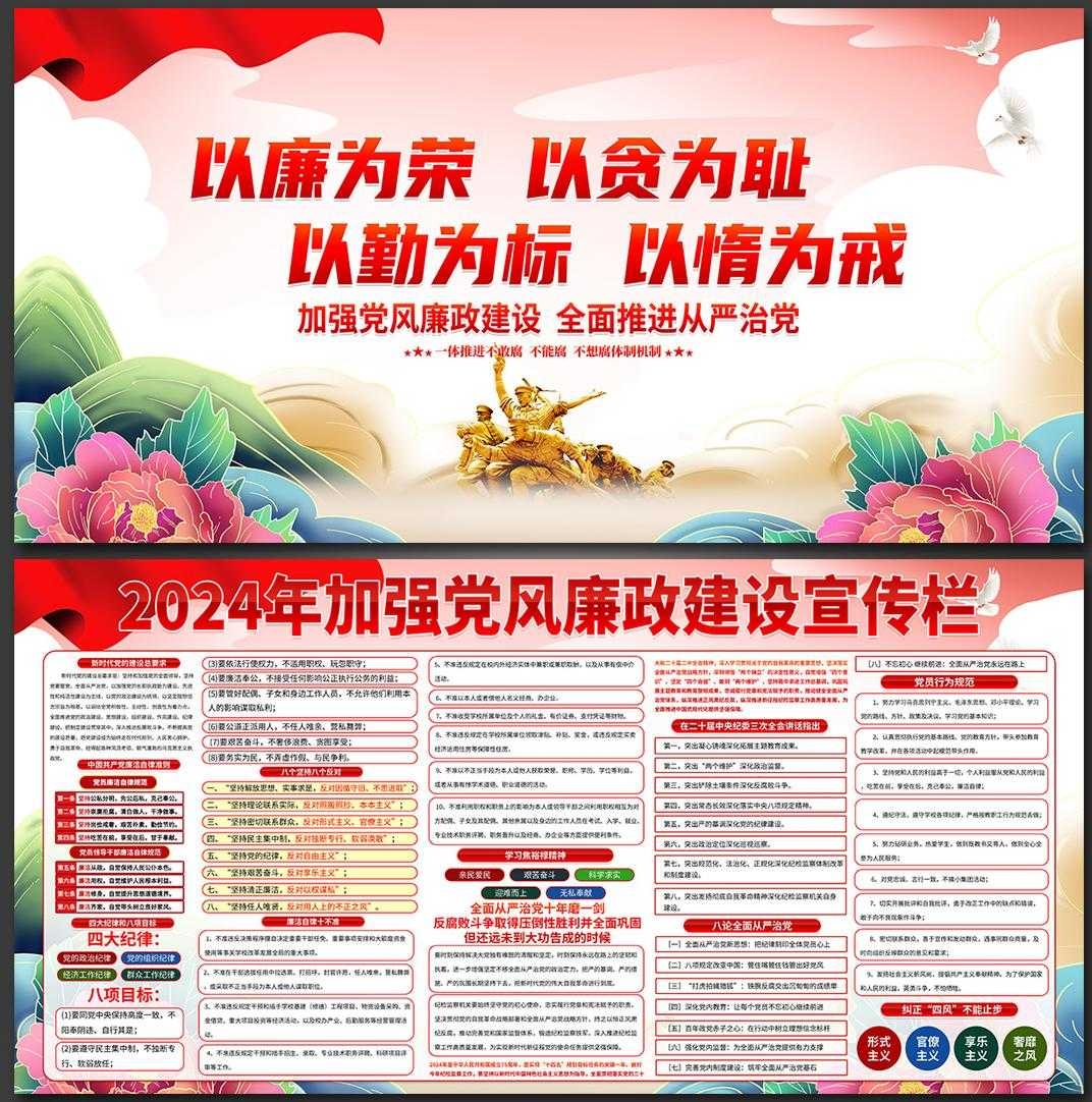 党风廉政廉洁建设展板宣传栏 (1)