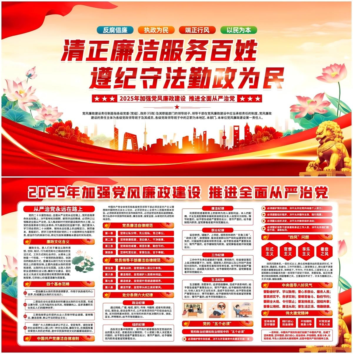 2025年加强党风廉政建设展板 (5)