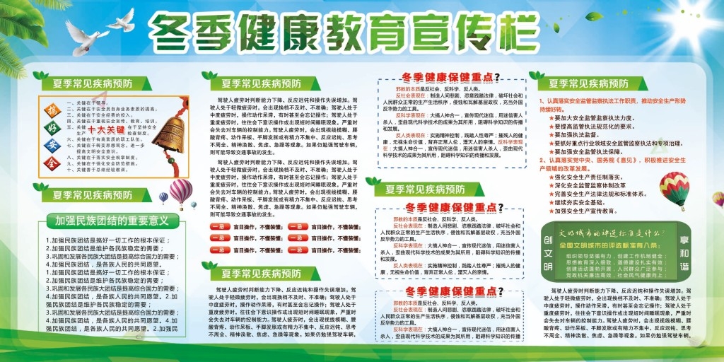 冬季健康教育知识宣传栏 (1)
