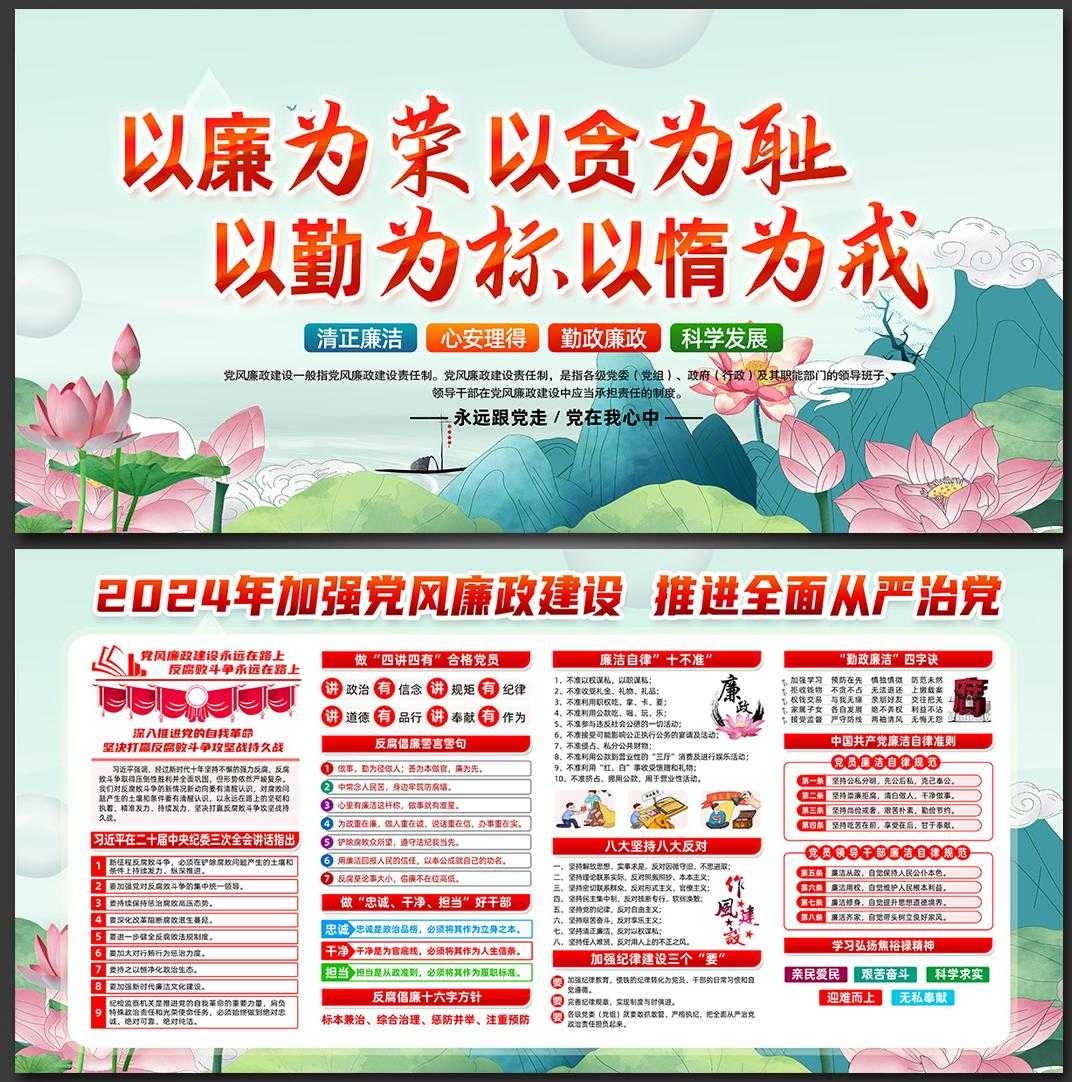 党风廉政廉洁建设展板宣传栏 (8)
