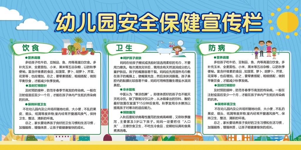 幼儿园安全保健宣传栏展板