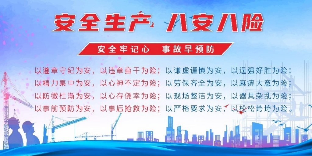 工地施工围挡安全生产八安八险宣传栏