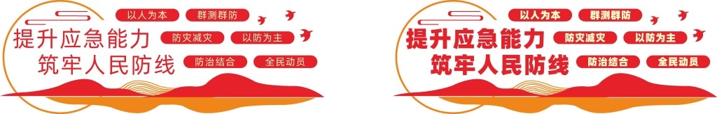 应急救援指挥中心文化墙应急管理局宣传标语形象墙 (7)