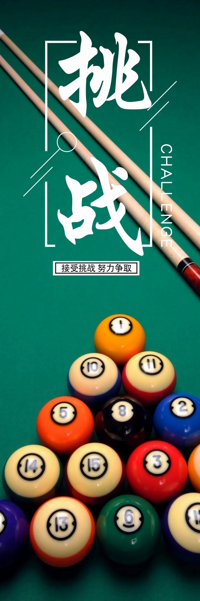 桌球室台球室俱乐部斯诺克装饰壁画标语挂画 (5)