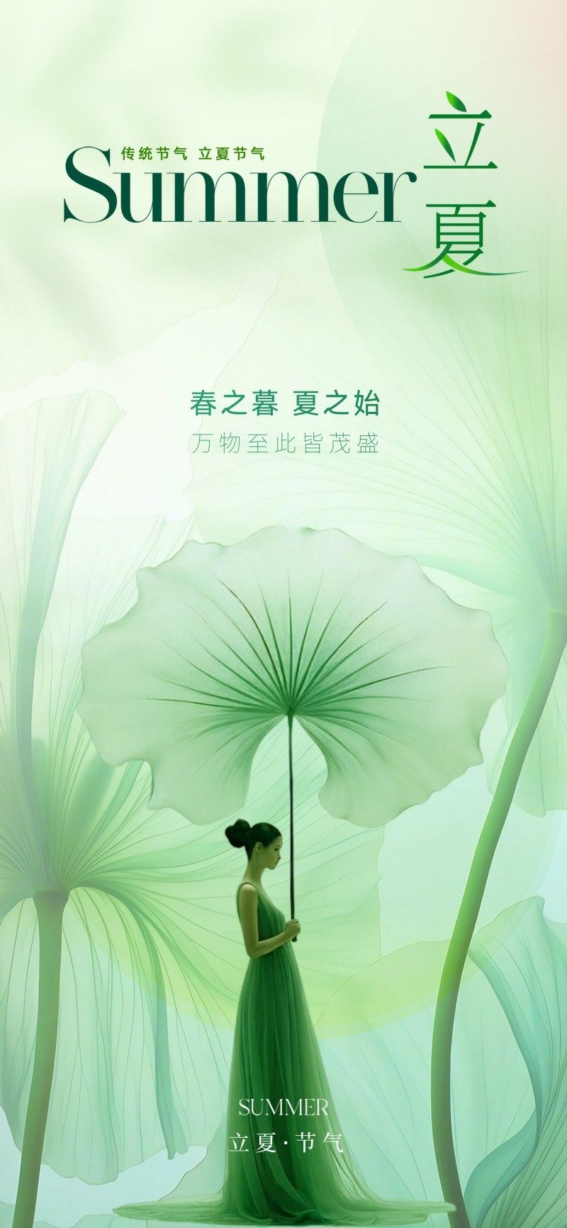 医美美容立夏美女宣传海报 (19)