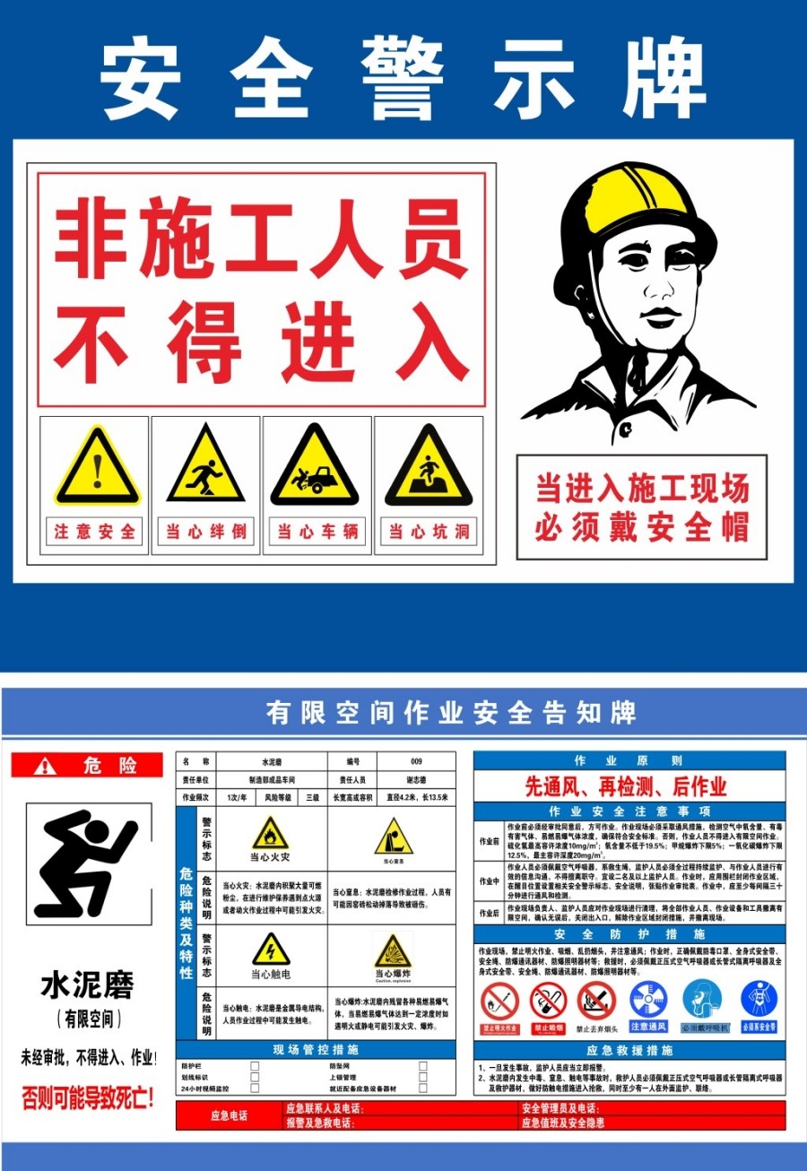 工地安全警示牌