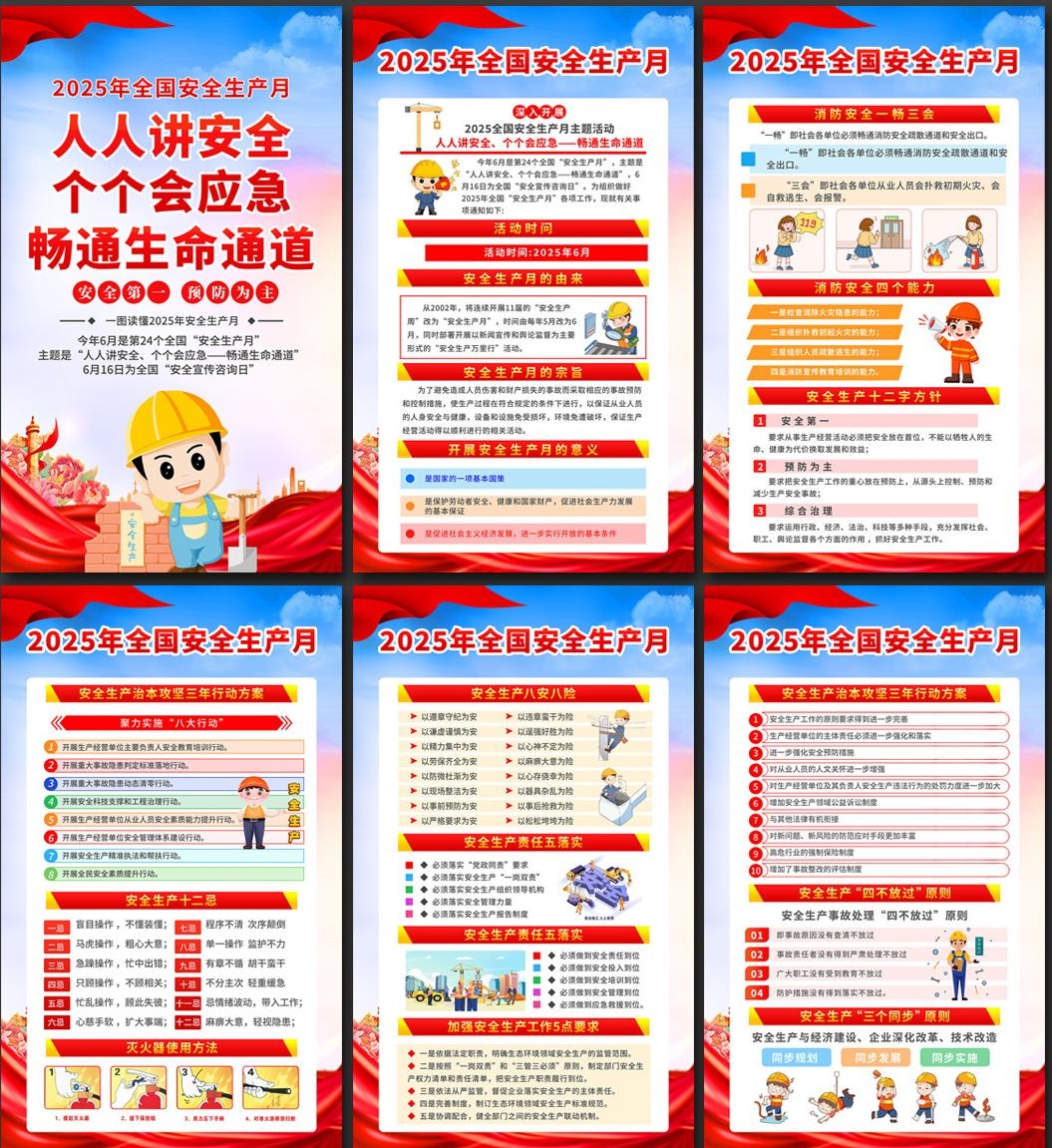 2025全国家安全生产月套图挂画海报