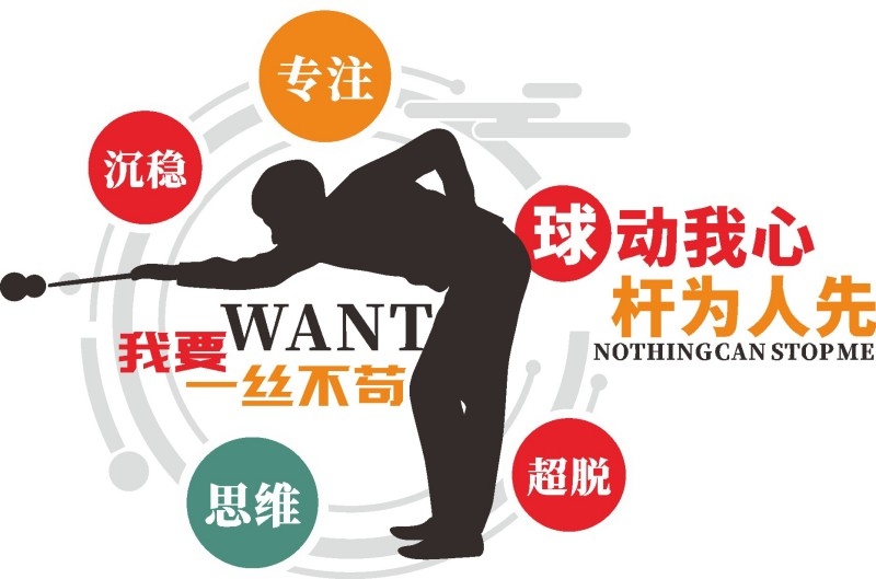 台球桌球室俱乐部文化墙 (20)