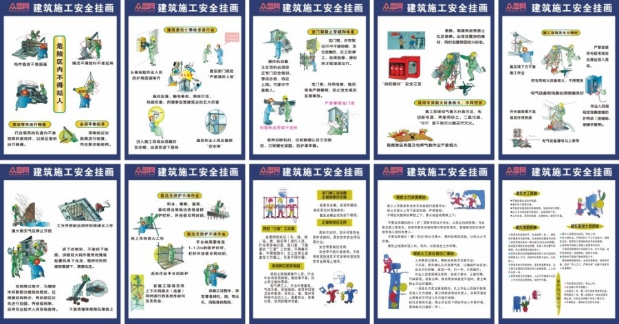 建筑施工安全挂画