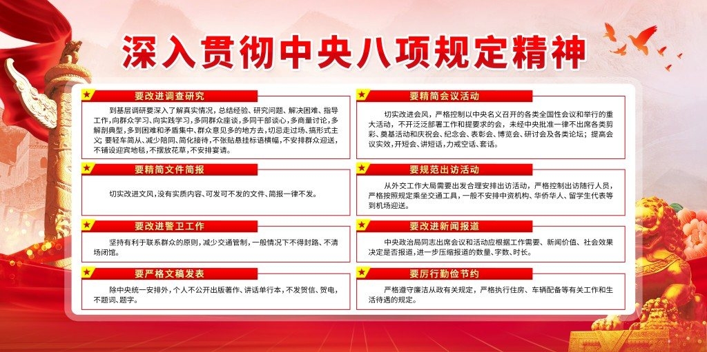 深入贯彻中央八项规定精神展板宣传栏 (7)