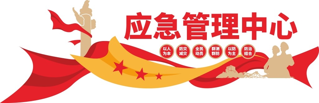 应急救援指挥中心文化墙应急管理局宣传标语形象墙 (6)