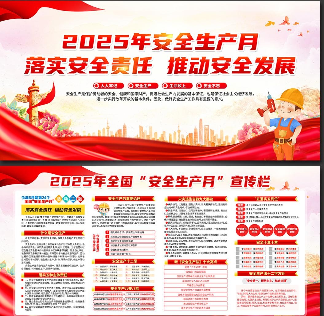 2025全国家安全生产月宣传栏展板 (7)