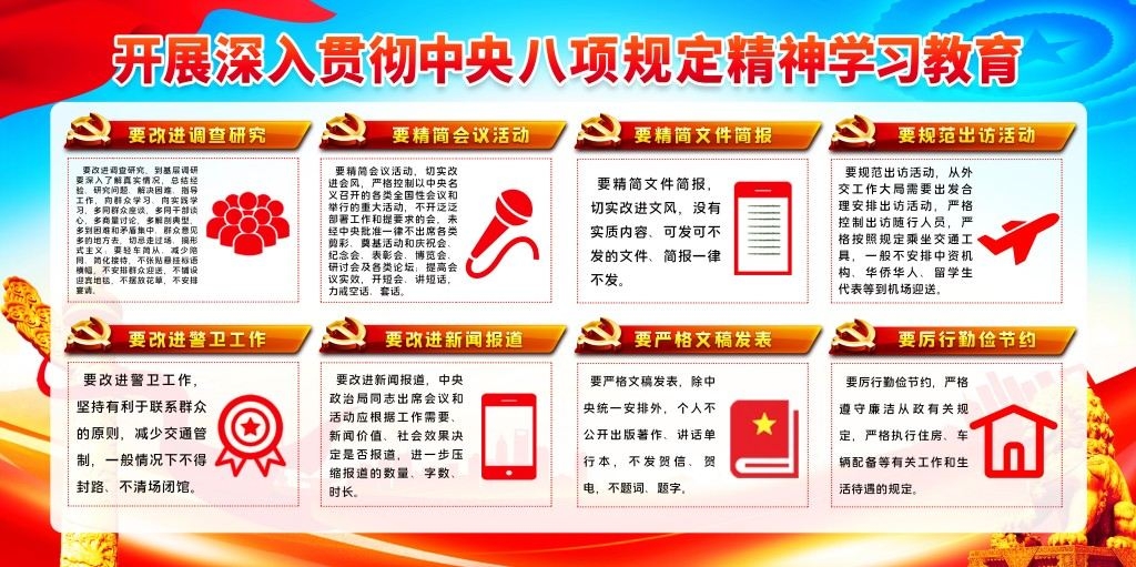 深入贯彻中央八项规定精神展板宣传栏 (5)