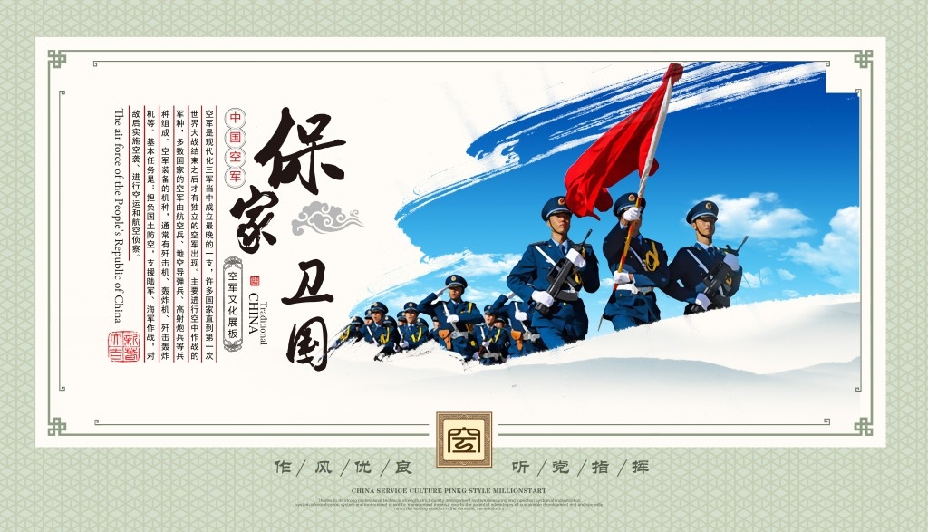 中国空军部队军队展板海报 (38)