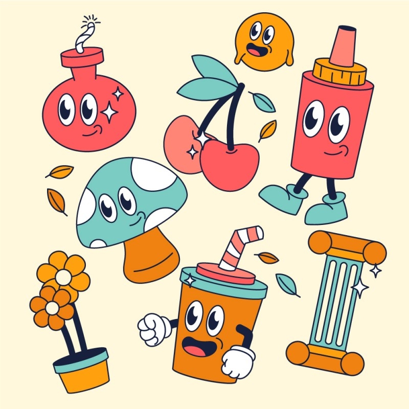 潮流卡通趣味插画17