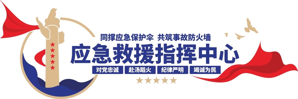 应急救援指挥中心文化墙应急管理局宣传标语形象墙 (8)