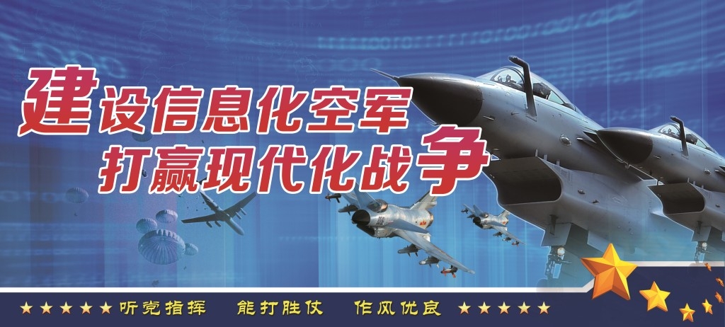 中国空军部队军队展板海报 (58)