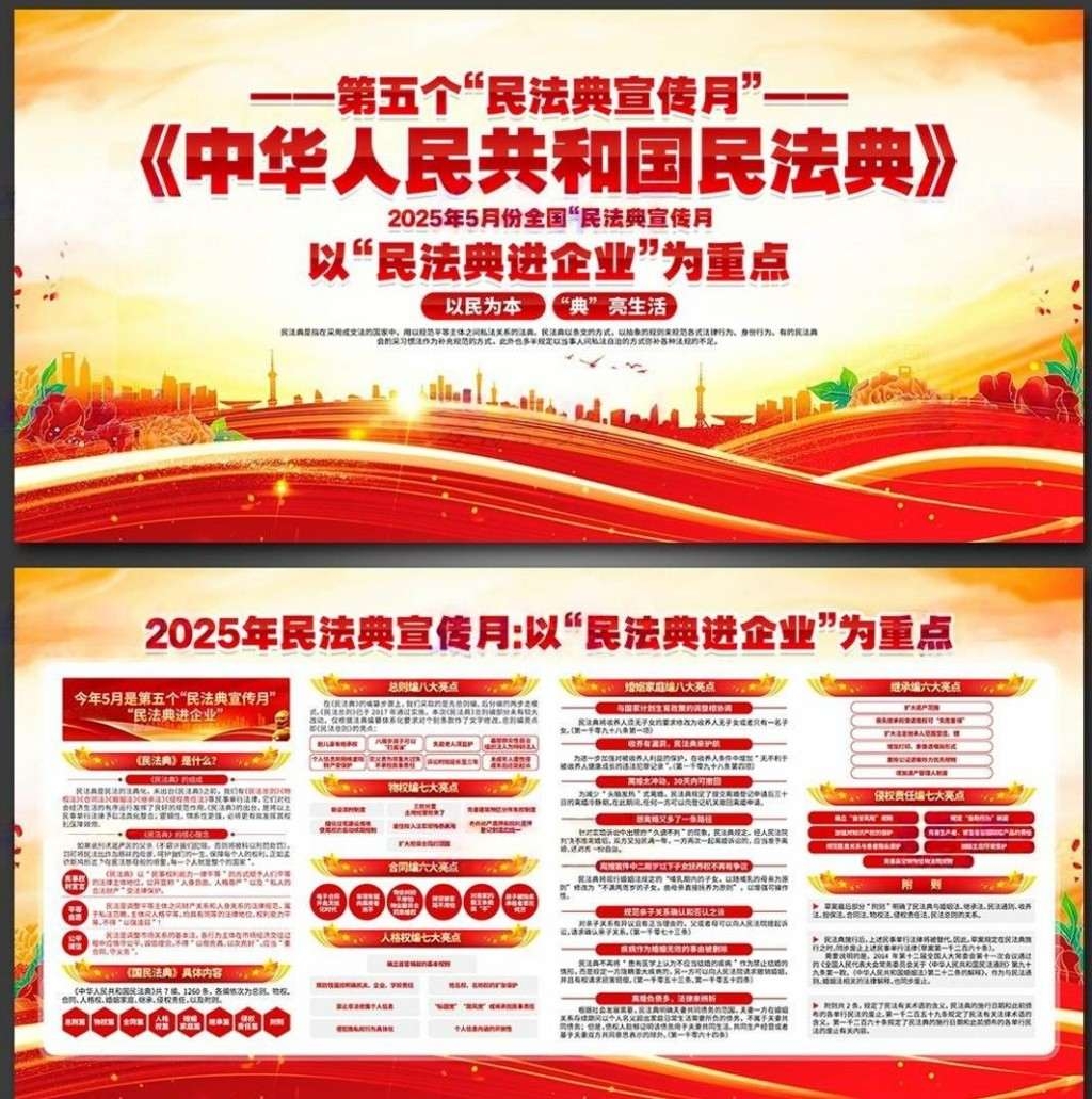 2025民法典宣传月宣传展板宣传栏 (13)