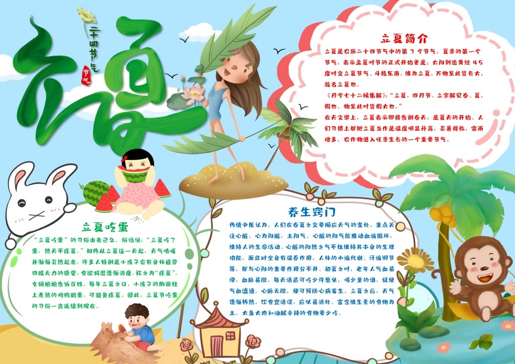 立夏小报手抄报 (10)