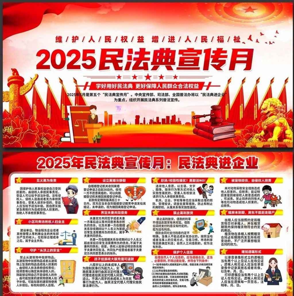 2025民法典宣传月宣传展板宣传栏 (1)