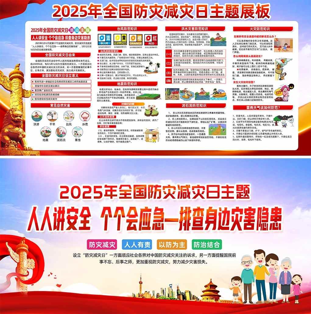 2025年全国防灾减灾日展板 (7)
