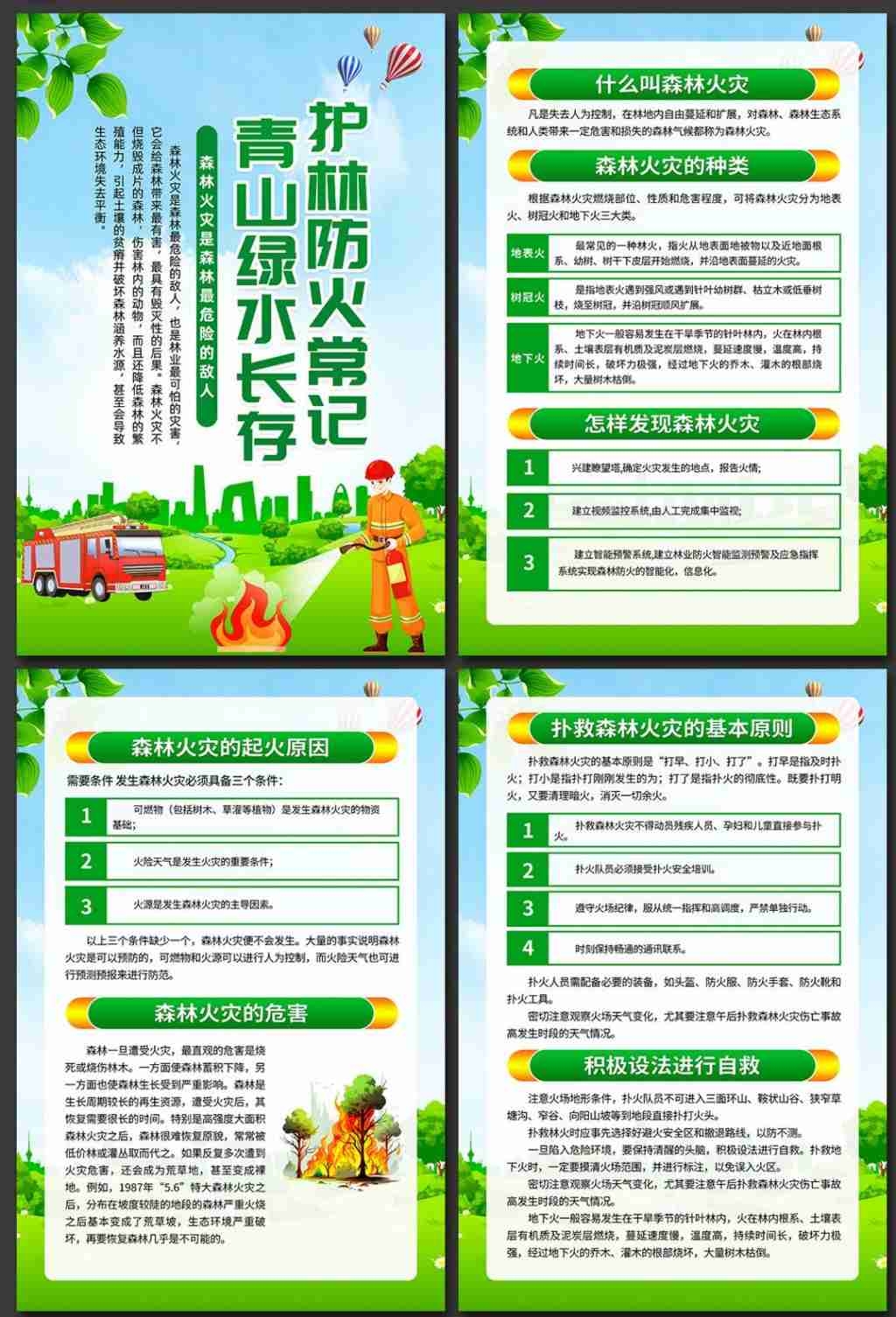 森林防火套图海报挂画 (9)