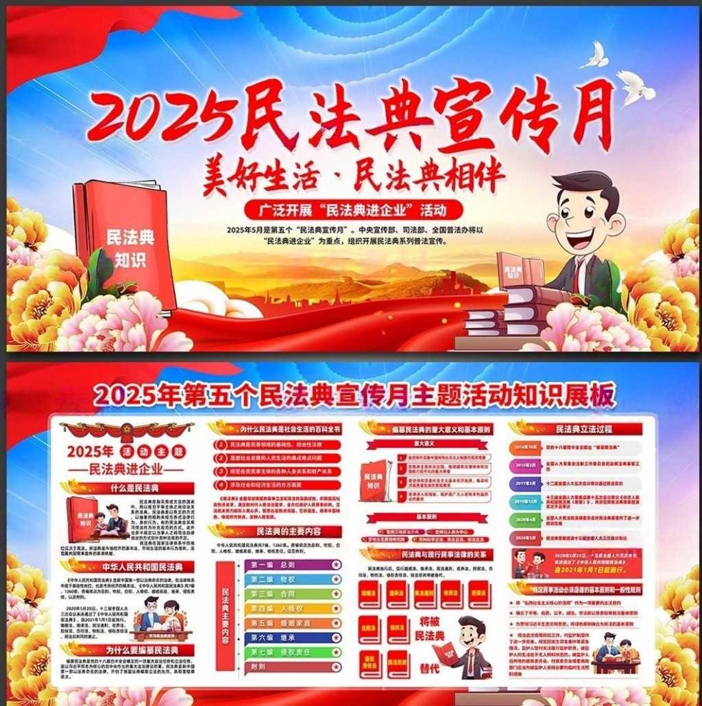2025民法典宣传月宣传展板宣传栏 (8)