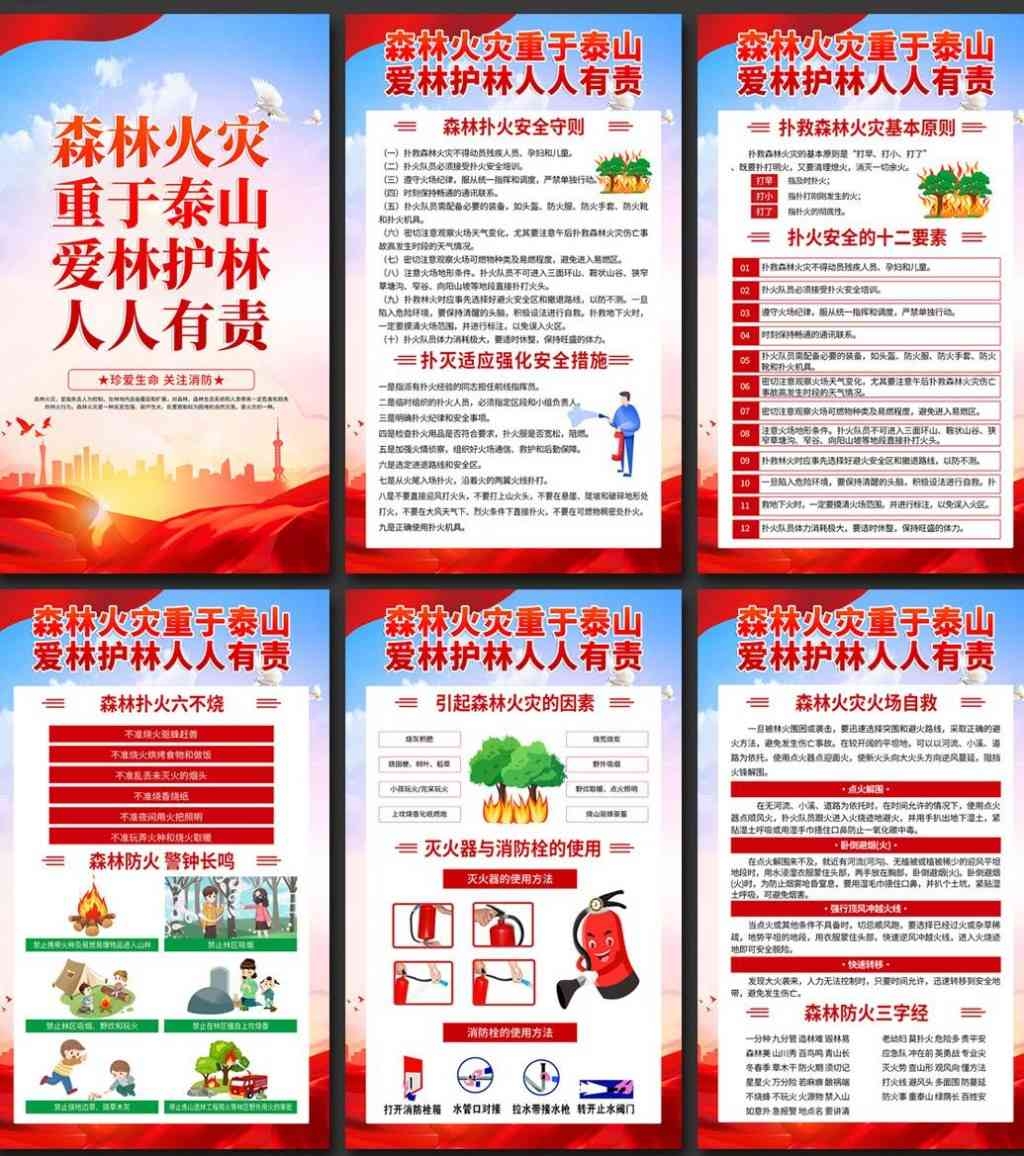 森林防火套图海报挂画 (6)