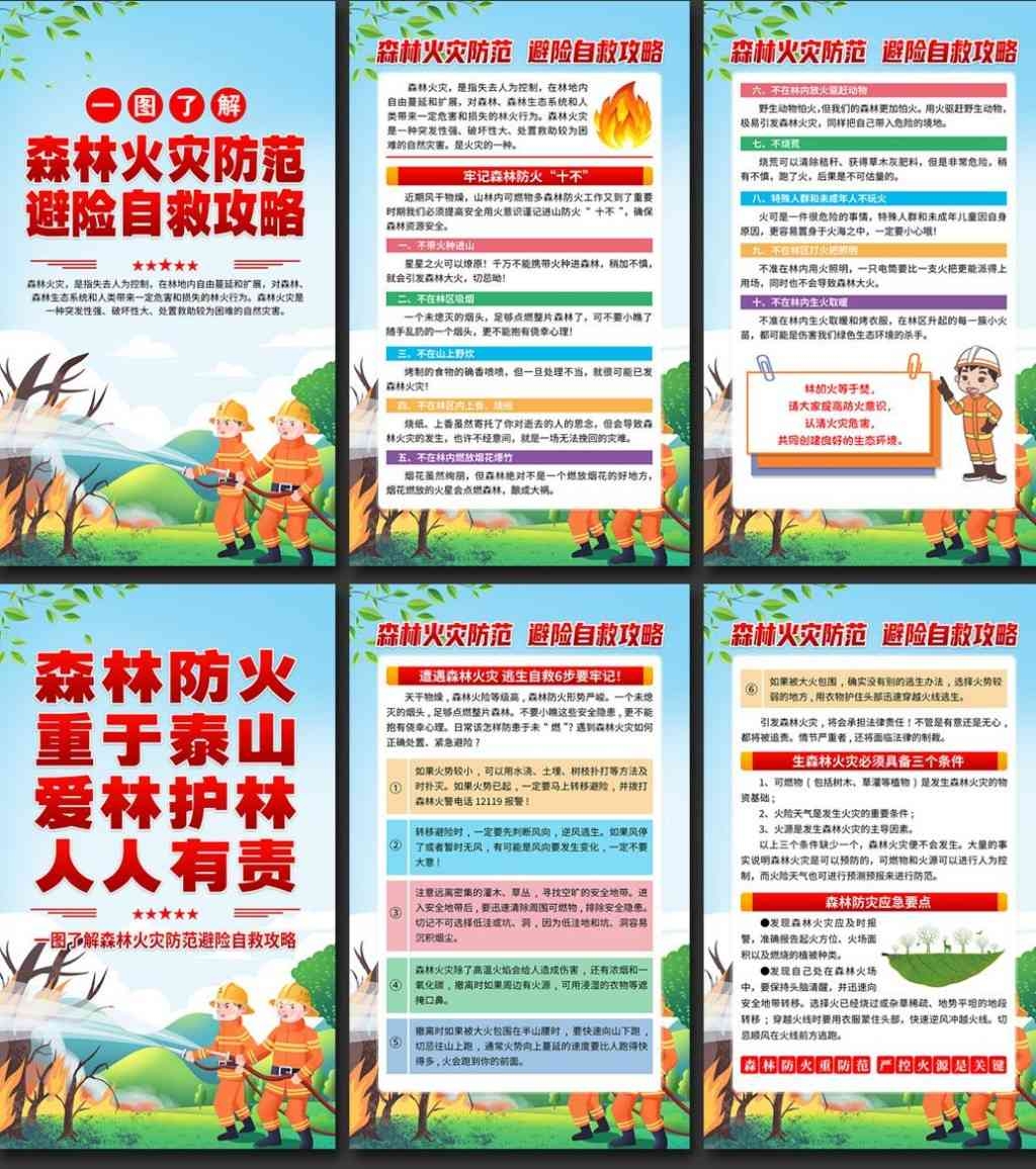 森林防火套图海报挂画 (4)