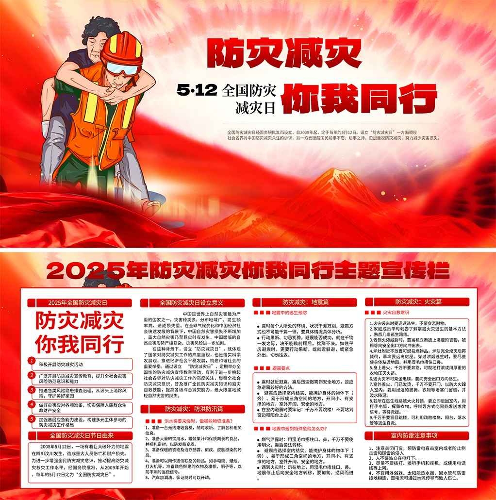 2025年全国防灾减灾日展板 (9)